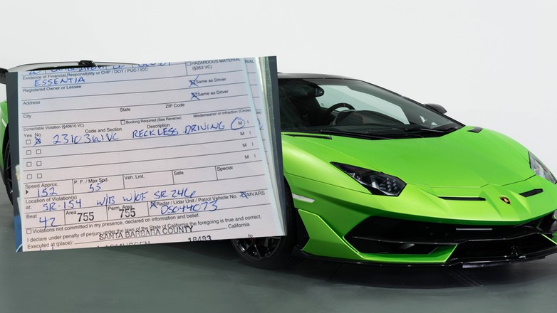 Swoim Lamborghini prawie trzykrotnie przekroczył dozwoloną prędkość