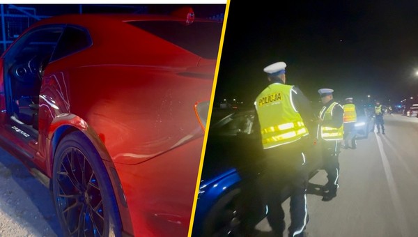 Nielegalne wyścigi samochodowe przerwane przez łódzkich policjantów