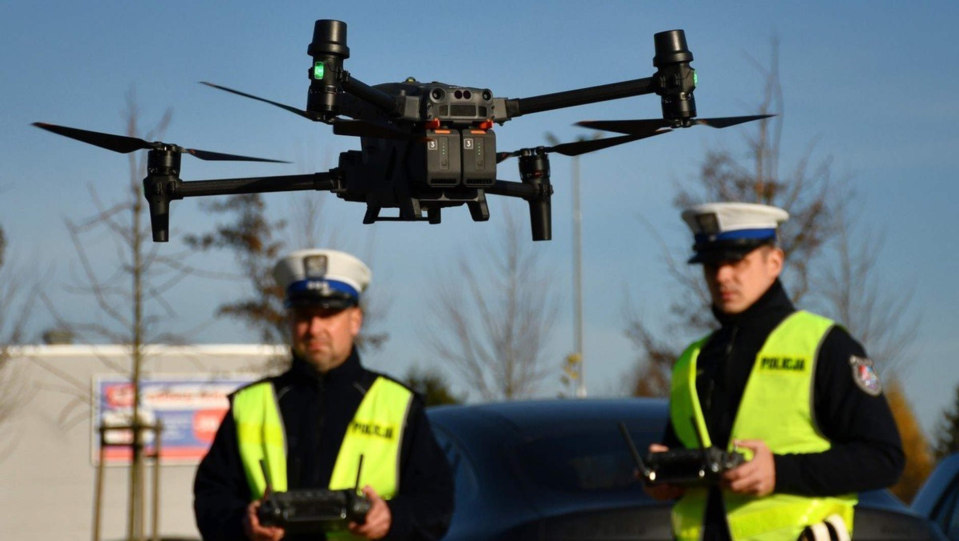 Policyjny dron w akcji