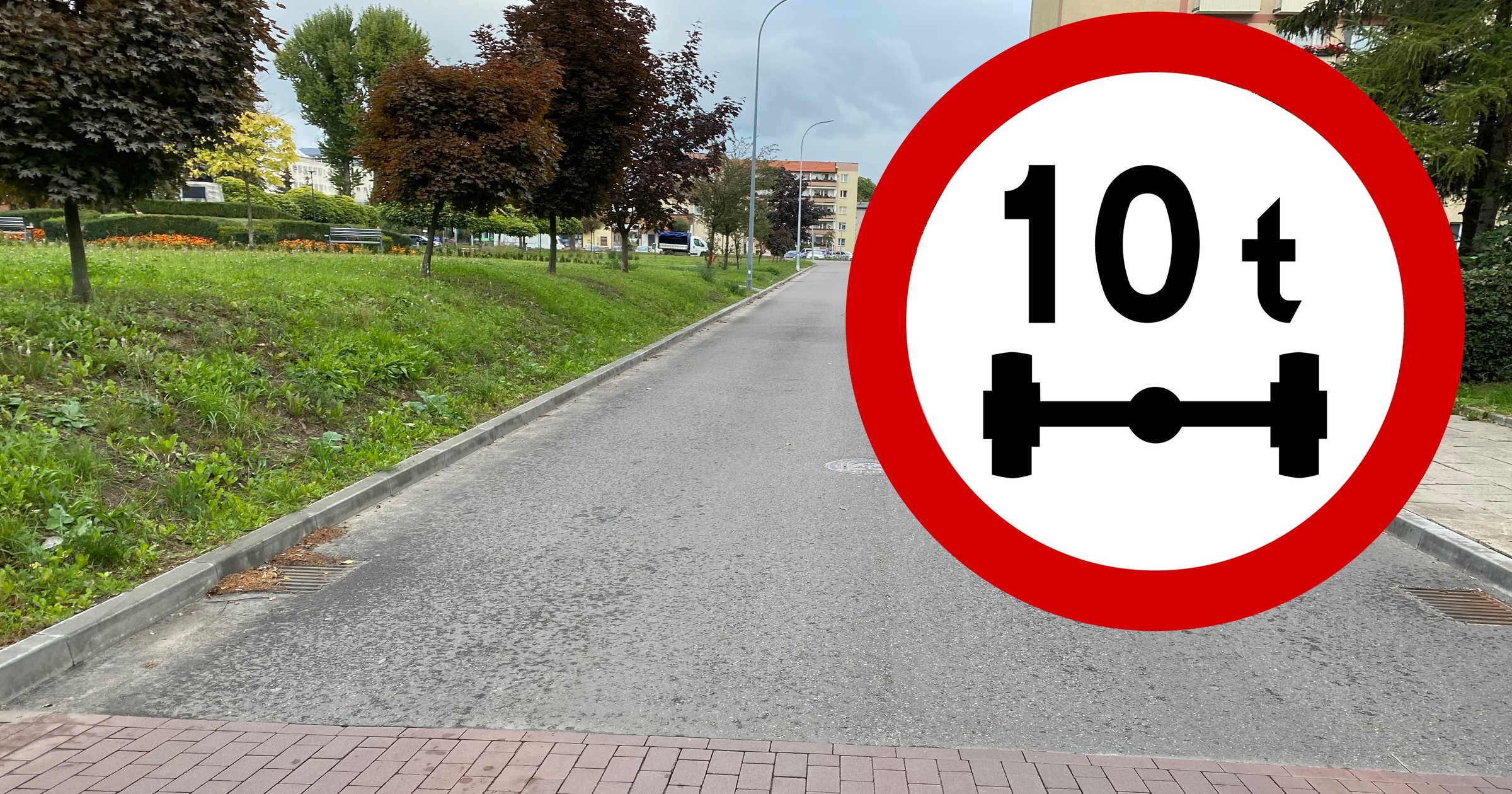Znak B-19 oznacza zakaz wjazdu pojazdów o nacisku osi większym niż wartość podana na tablicy