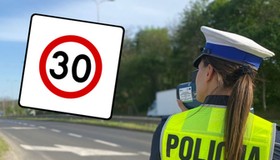 Znak B-43. Kontrola prędkości