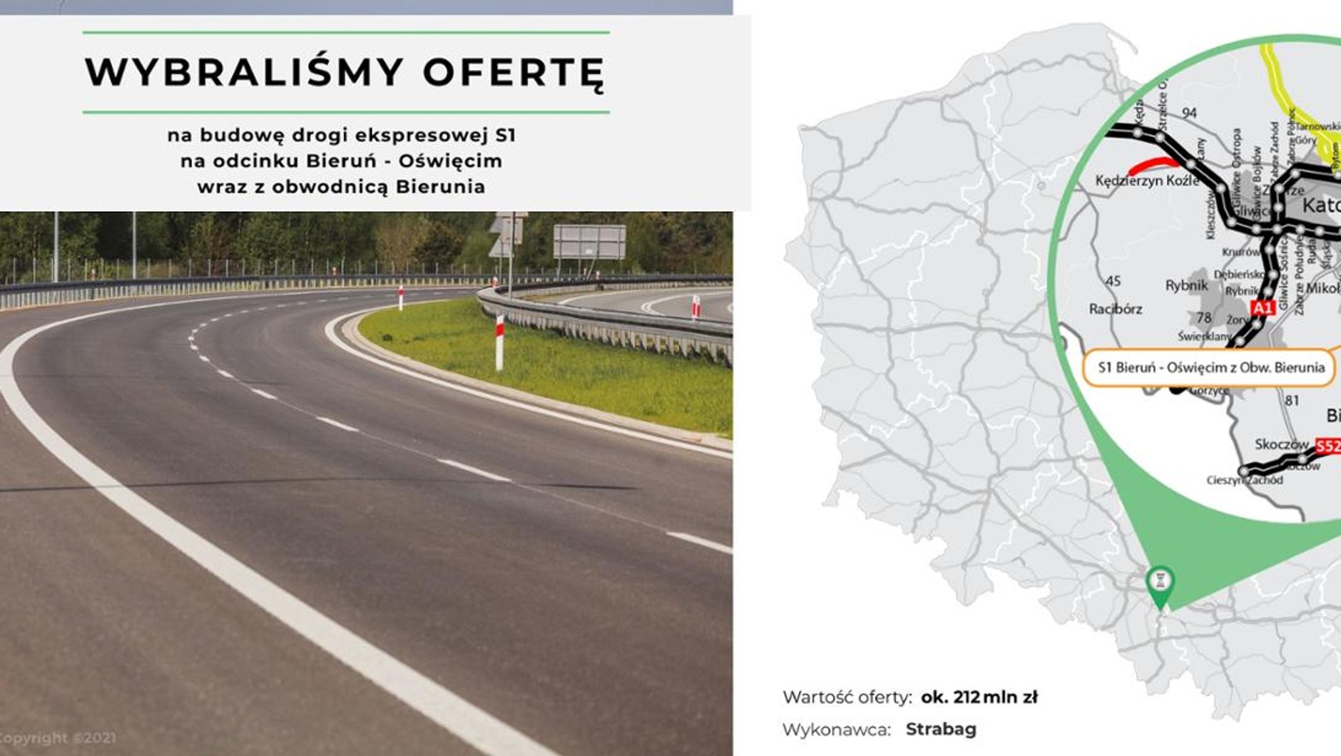 Budowa drogi ekspresowej S1 na odcinku Bieruń-Oświęcim wraz z obwodnicą Bierunia