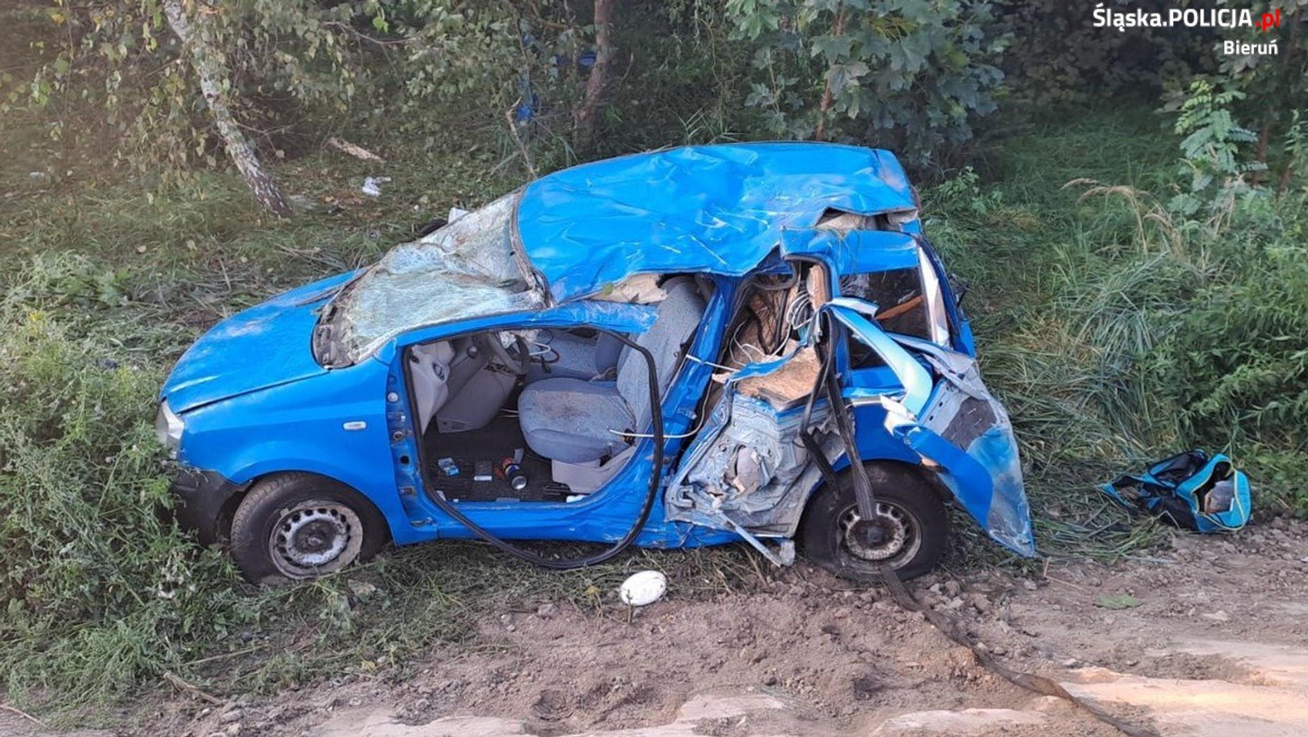 Zdewastowany Fiat Panda