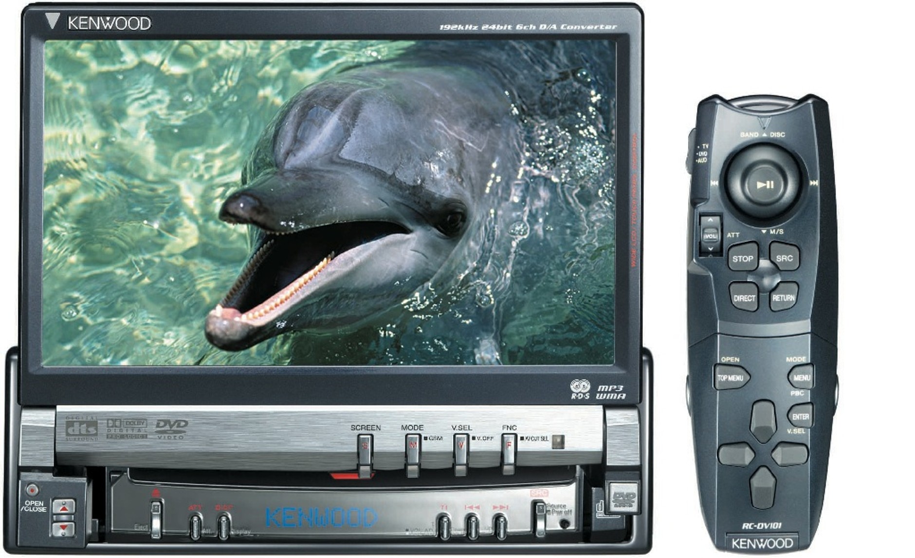 Kenwood KVT-925DVD z 7 calowym ekranem.