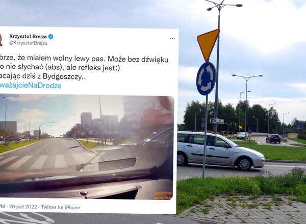 Krzysztof Brejza uniknął kolizji. Refleks polityka jest godny uznania [WIDEO]