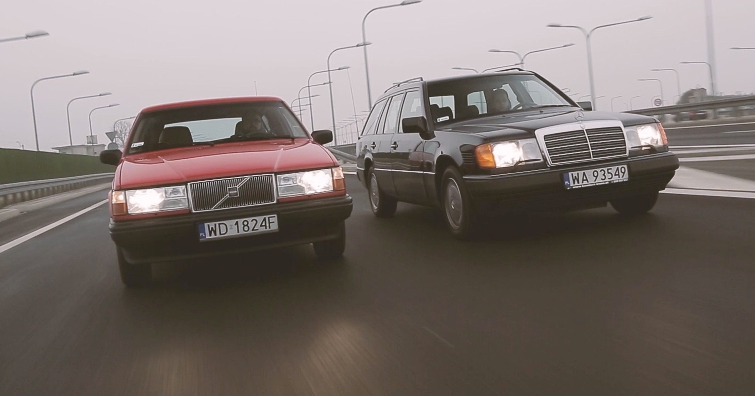 Mercedes S124 kontra Volvo 740 kombi