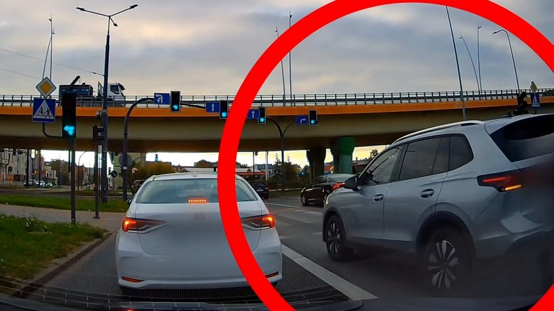 Za skręt z pasa do jazdy prosto grozi surowa kara