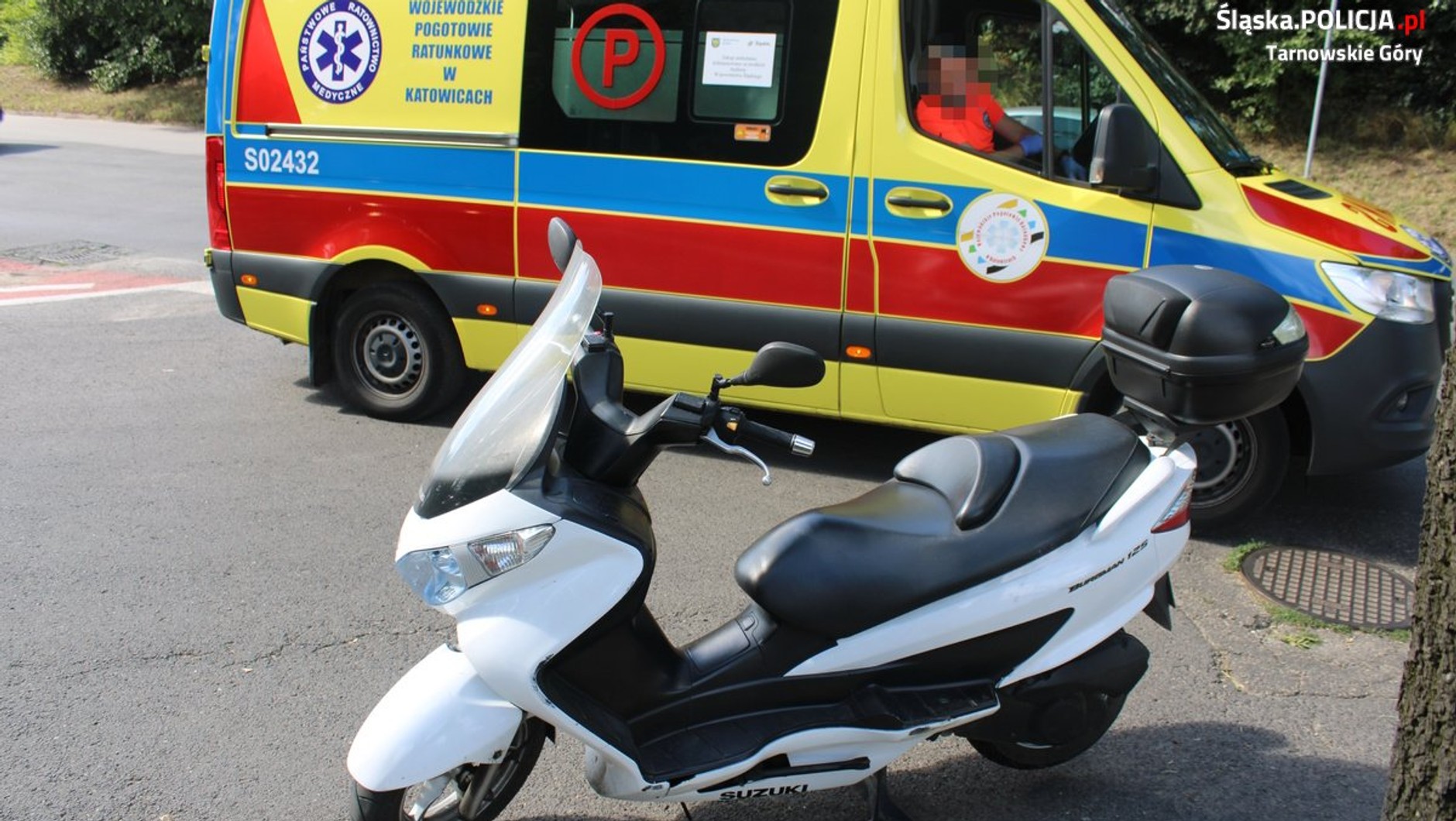 Wypadek w Tarnowskich Górach. Motocyklista trafił do szpitala
