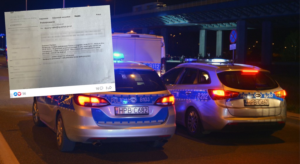 Policjanci otrzymali zaskakującego maila (fot. screen: Facebook/Komenda Wojewódzka Policji w Bydgoszczy)