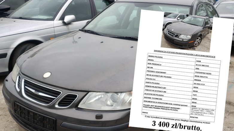 Jeden z samochodów oferowanych na sprzedaż przez warszawski ZDM