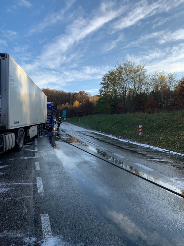 TIR i rozlane piwo