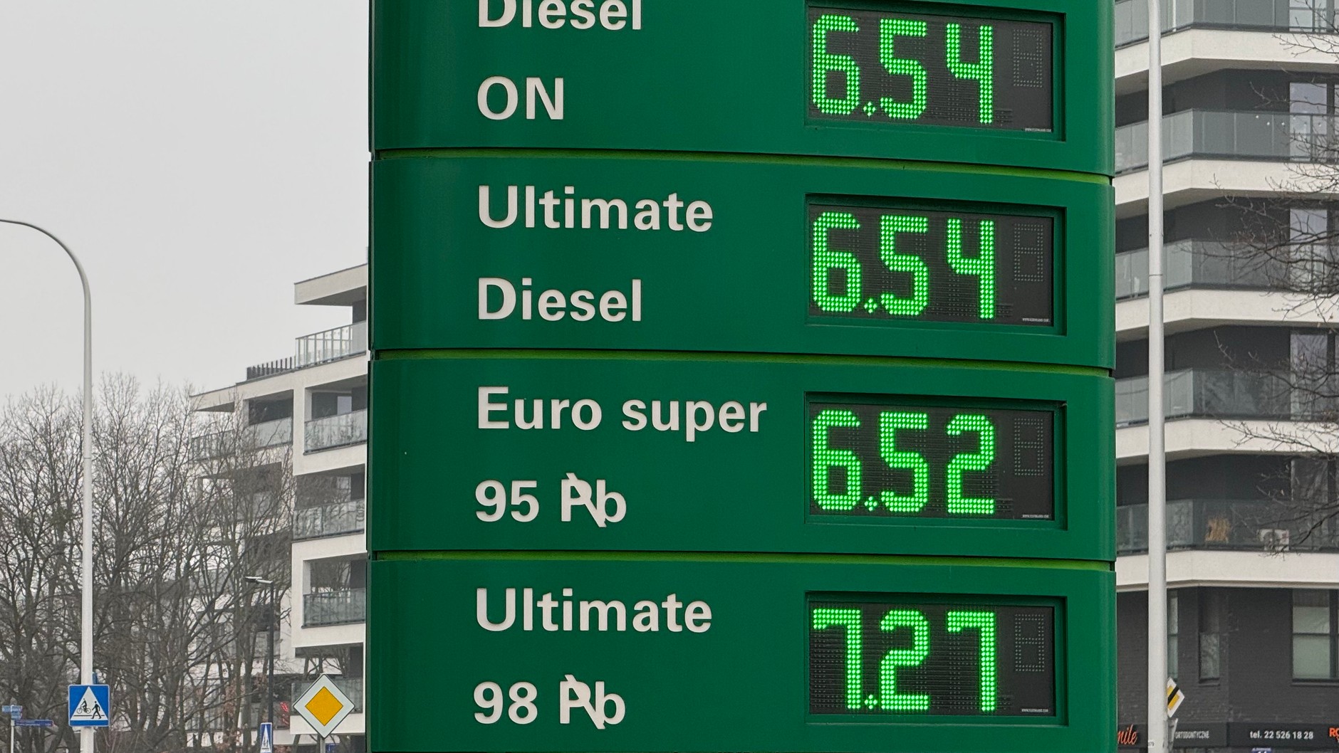 Cena paliwa na stacji w popularnej sieci w dniu 19.01.2025 r.