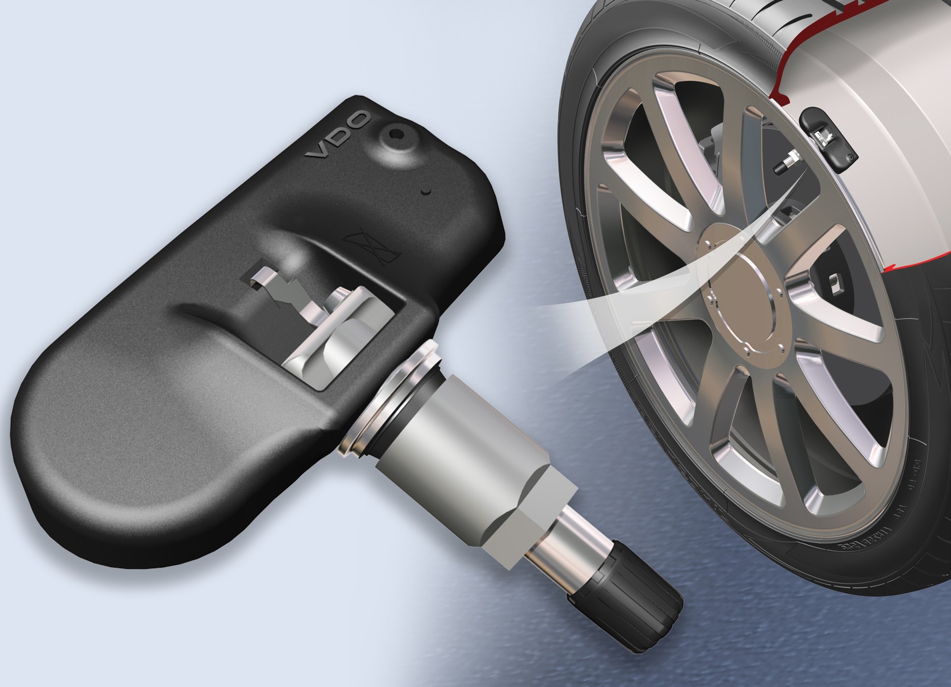 System TPMS - wersja bezpośrednia z czujnikami w kołach