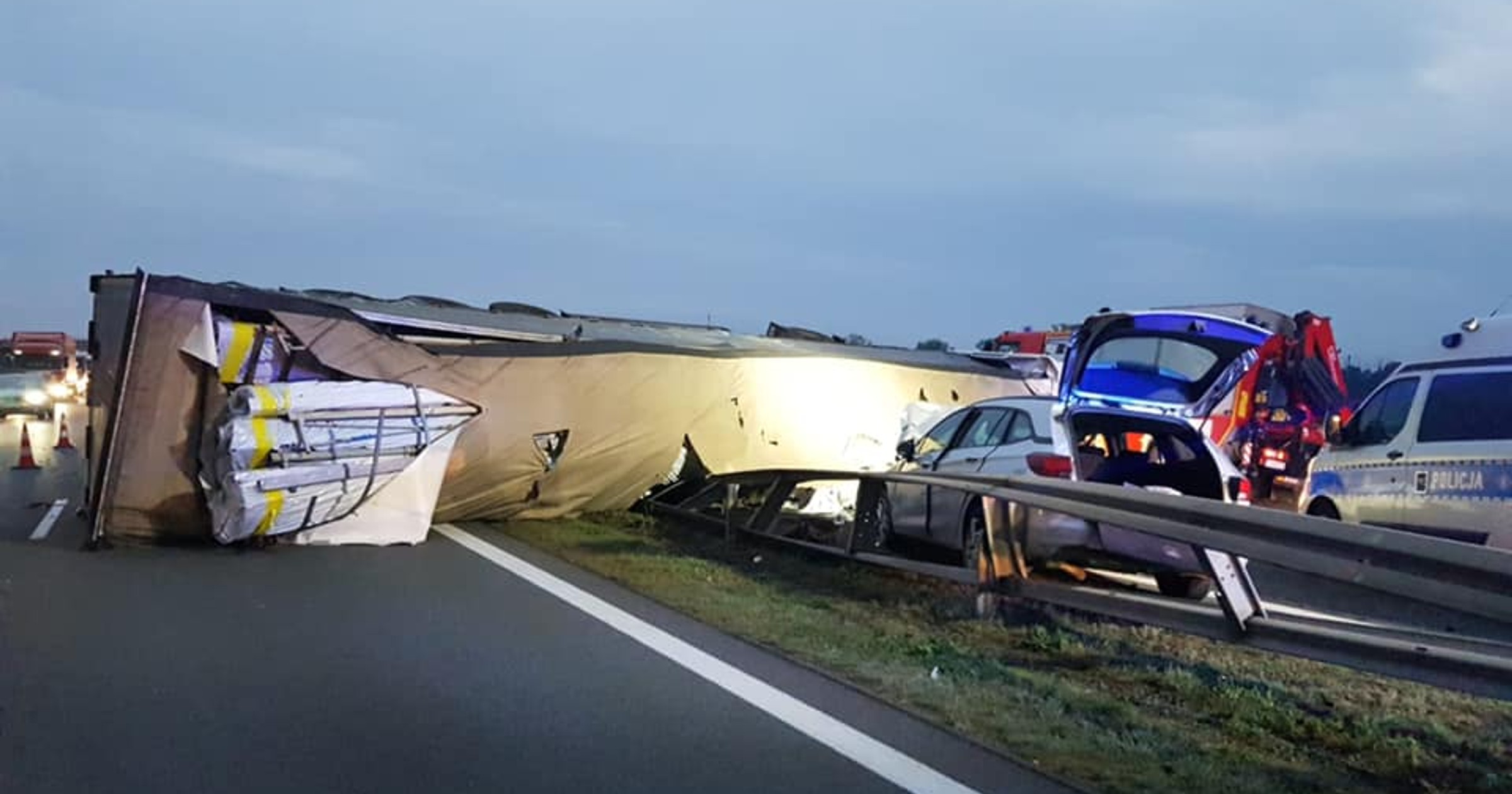 Wypadek na autostradzie A2 pod Poznaniem