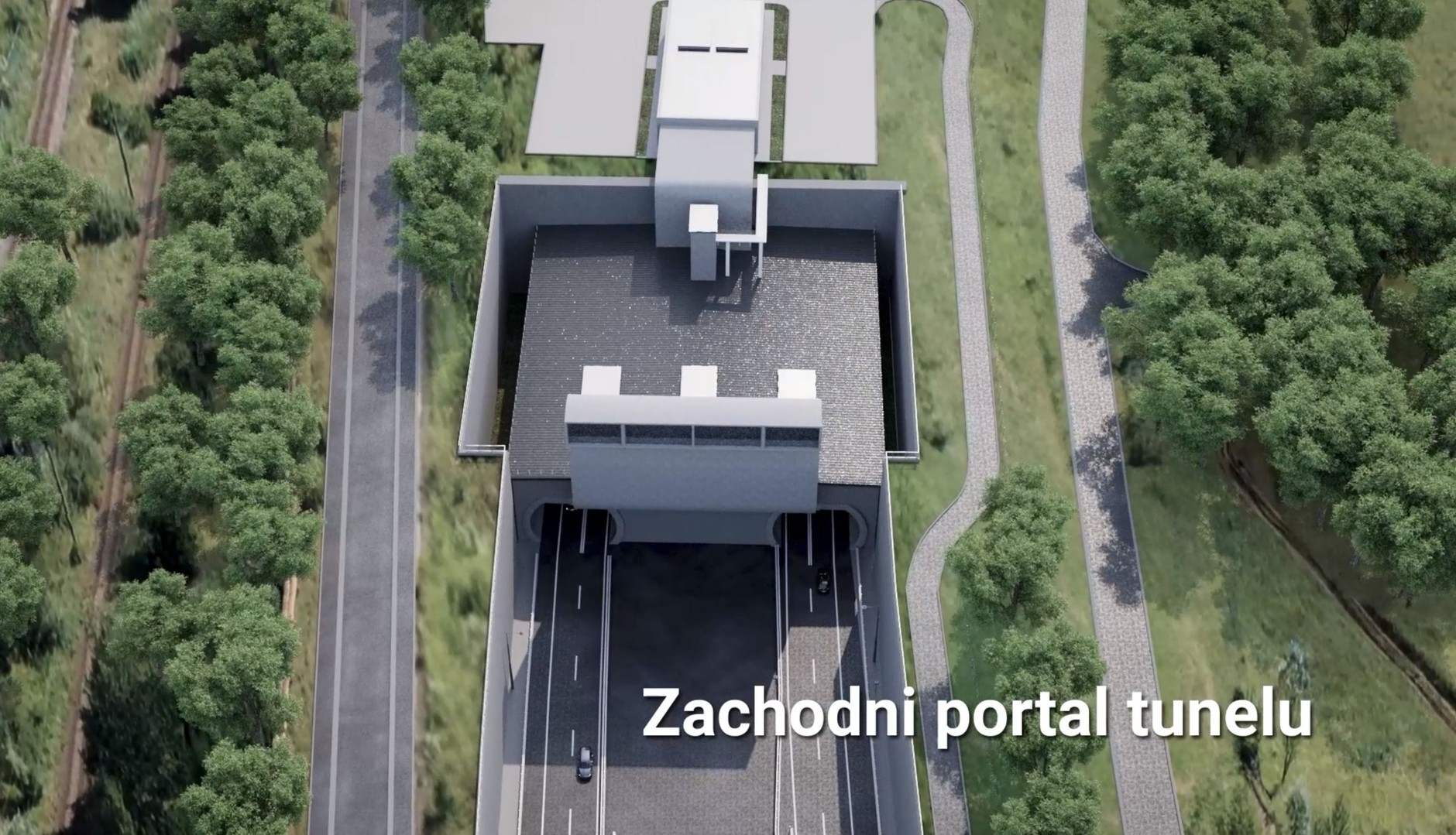 Wizualizacja portalu wlotowego do tunelu pod Odrą