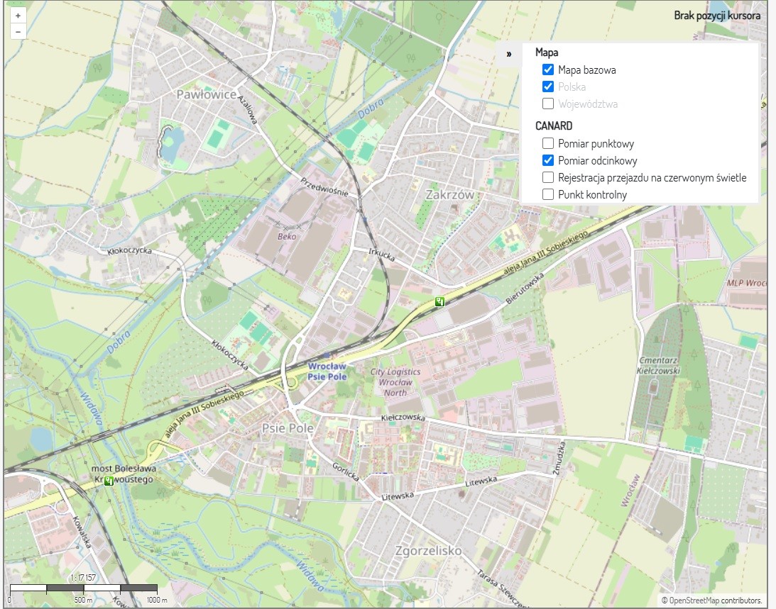 Odcinkowy pomiar prędkości al. Jana III Sobieskiego Wrocław