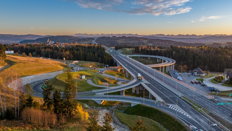 S7 Skomielna Biała - Rabka Zdrój, węzeł Skomielna Biała