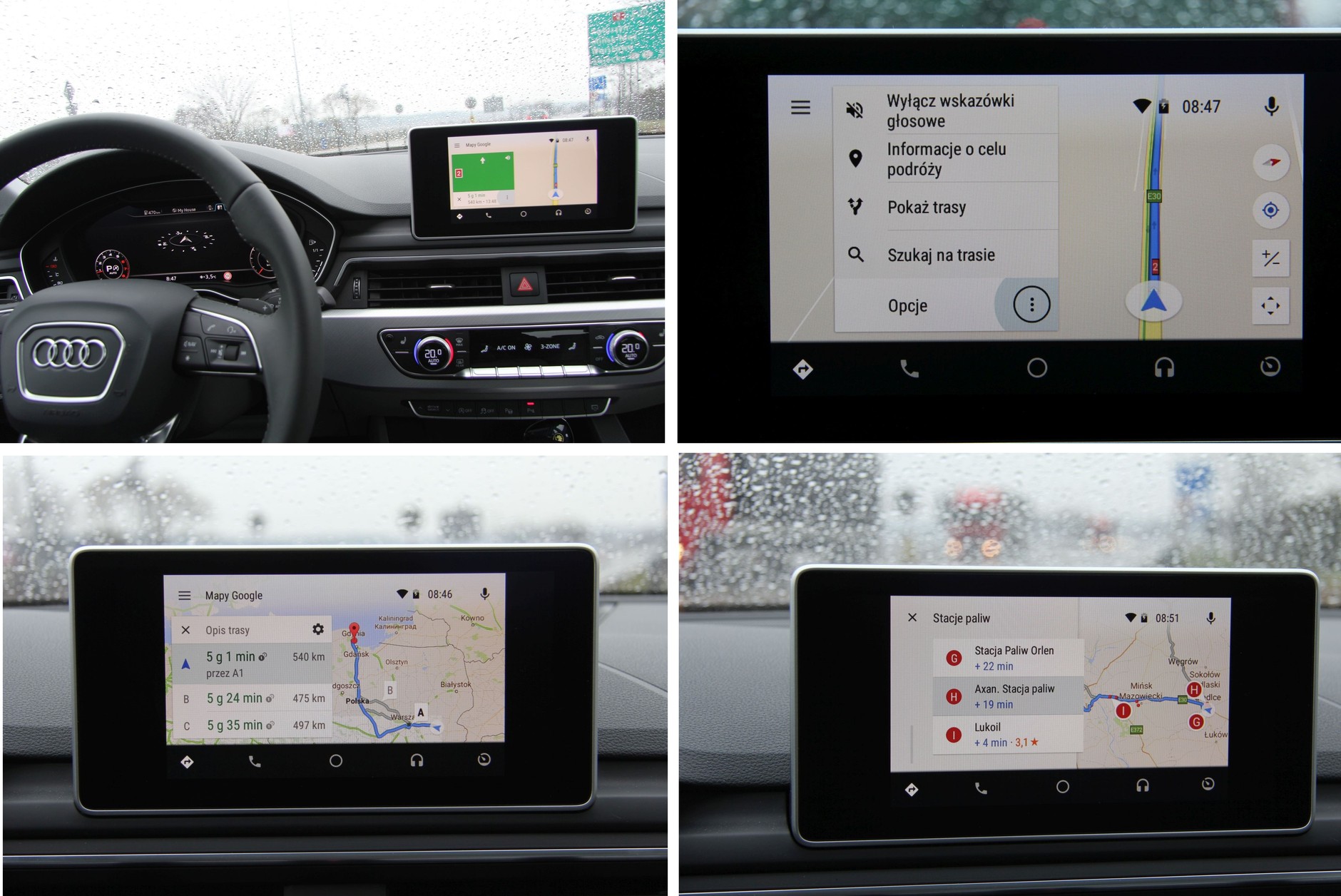 Audi A4 2016 Android Auto nawigacja