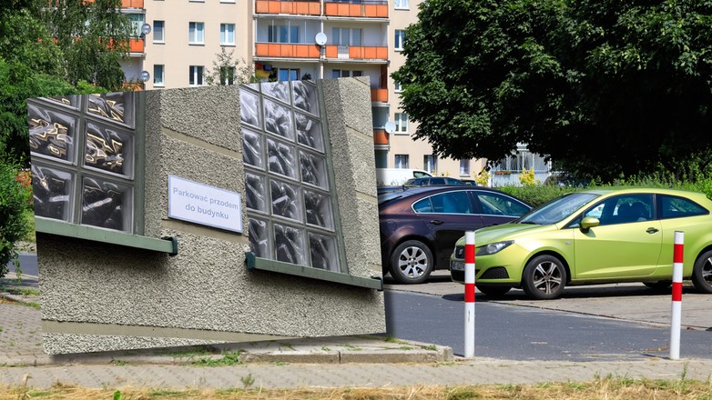 Zakaz parkowania tyłem do budynku