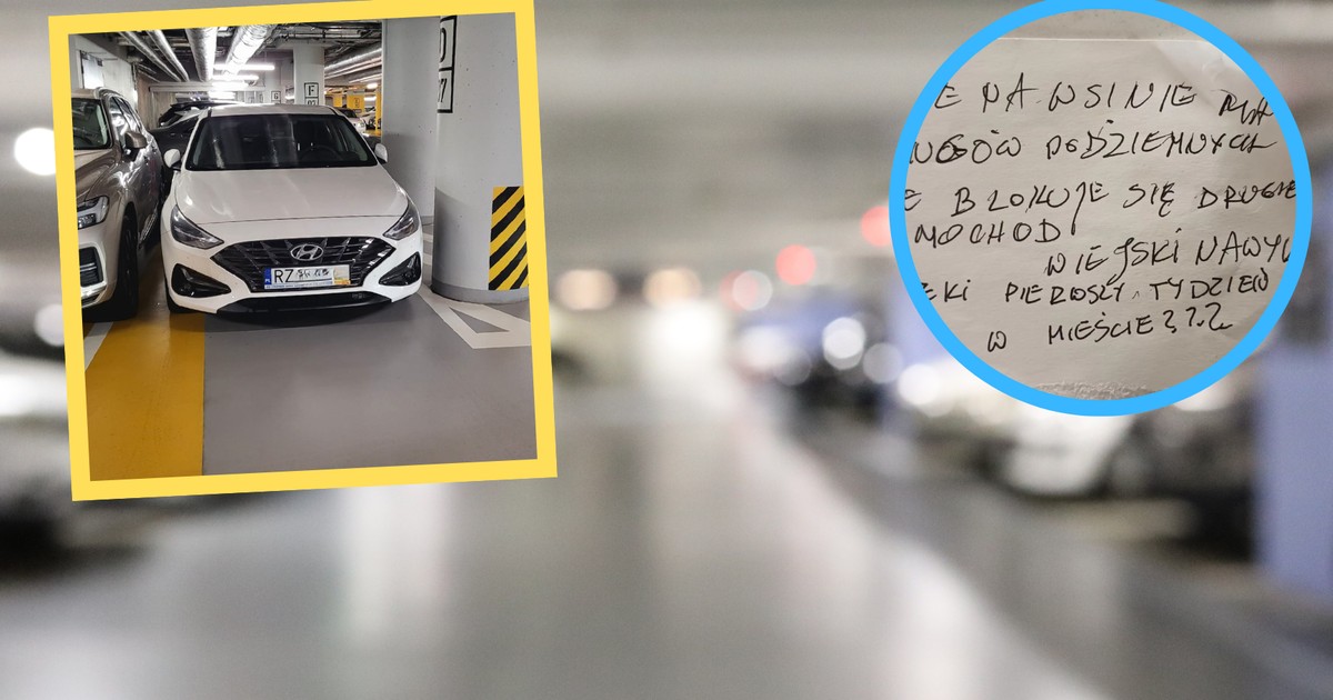 Warszawa. Tak zostawił auto na parkingu podziemnym. Dostał kartkę od kierowcy Volvo (facebook.com/rikordwidjo)