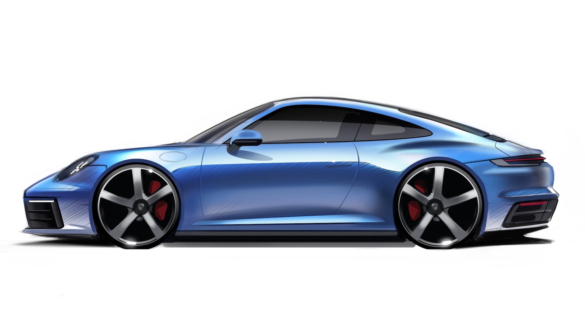 Rysowanie Porsche 911 – krok 10.