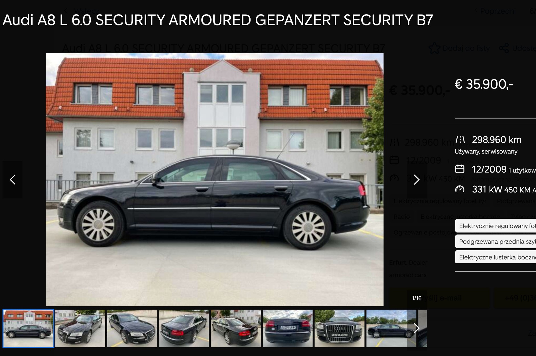 Tanie, używane auta opancerzone