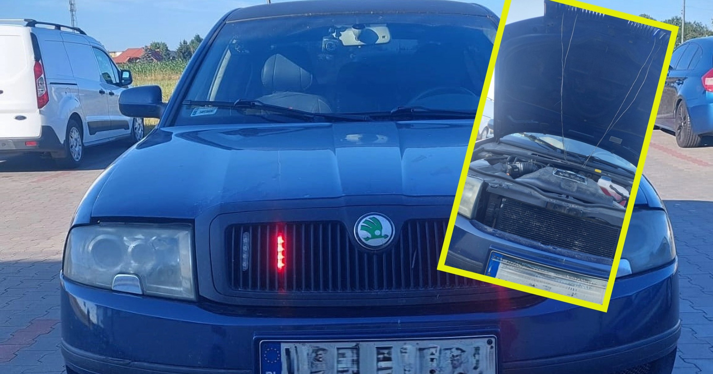 Kontrolowana Skoda zszokowała policjantów