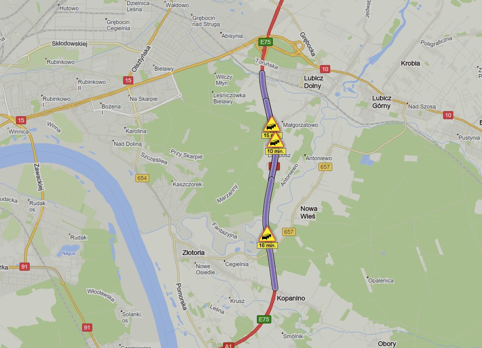 AutoMapa: korki w drodze nad morze. Pierwszy weekend sierpnia