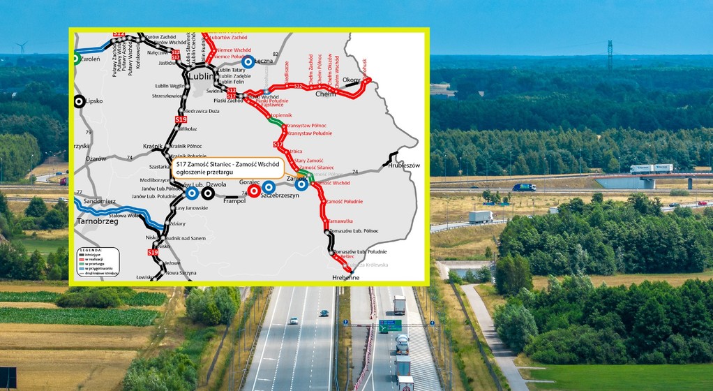Droga S17 między Lublinem a Zamościem