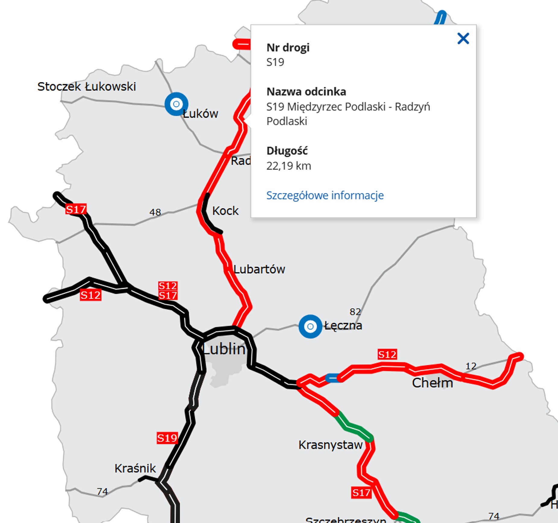 Droga S19 Radzyń Podlaski-Międzyrzec Podlaski 