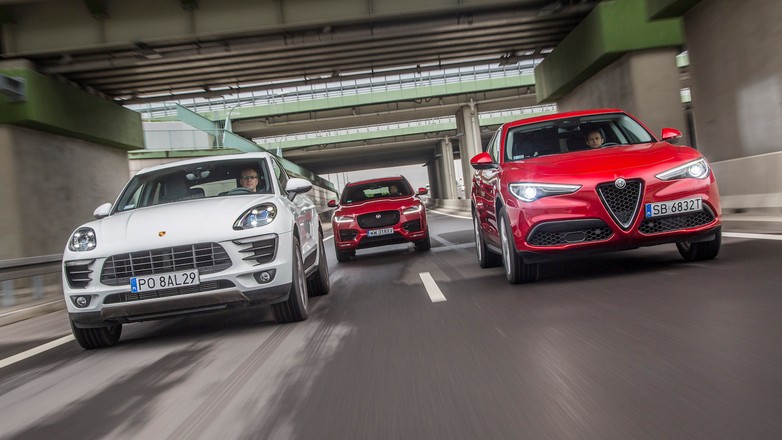 Porsche Macan kontra Jaguar F-Pace i Alfa Romeo Stelvio