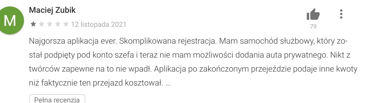 Opinia o e-Toll w Sklepie Play