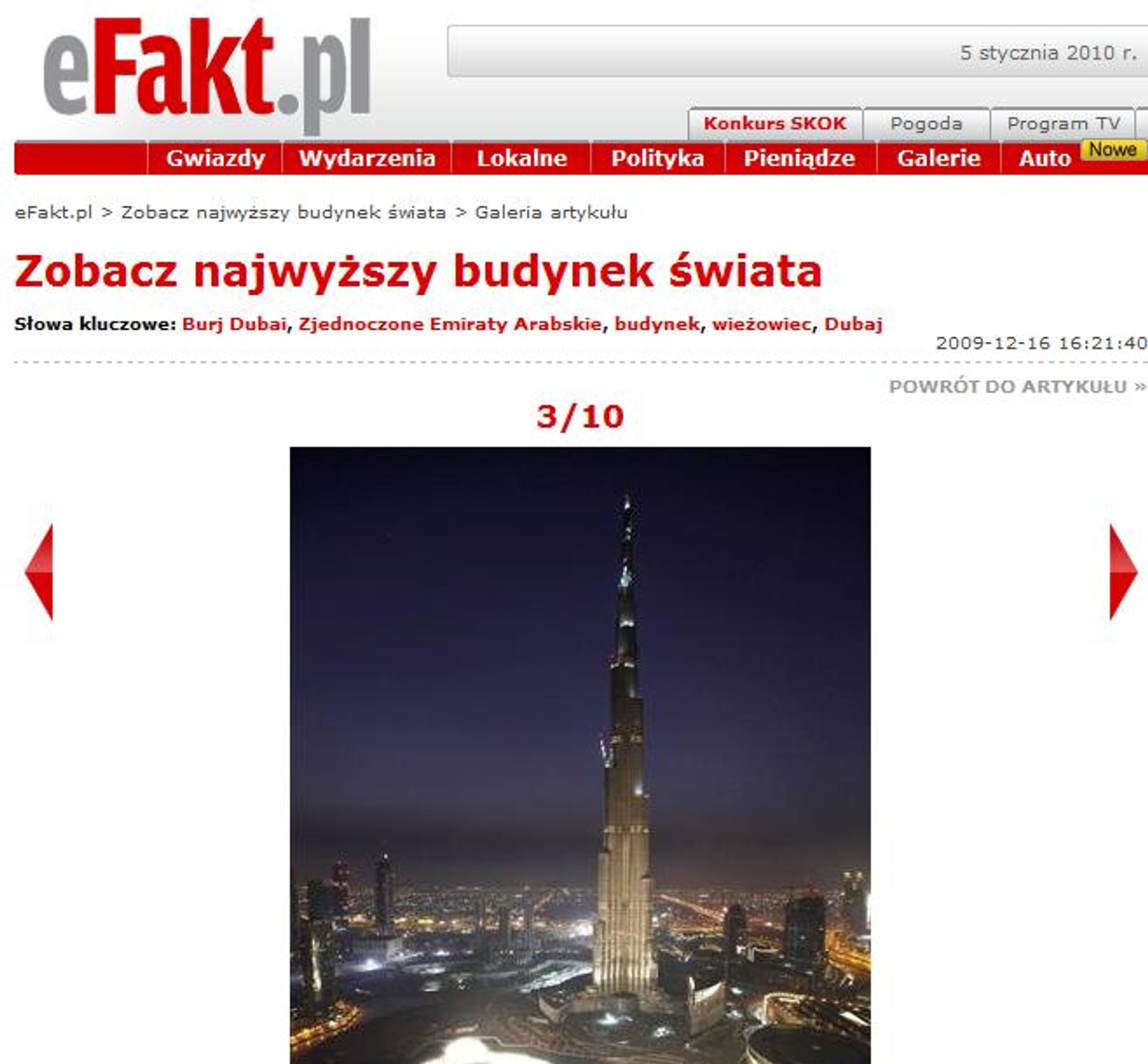 Najwyższy budynek świata jest kilkaset razy wyższy niż najwyższe auto świata