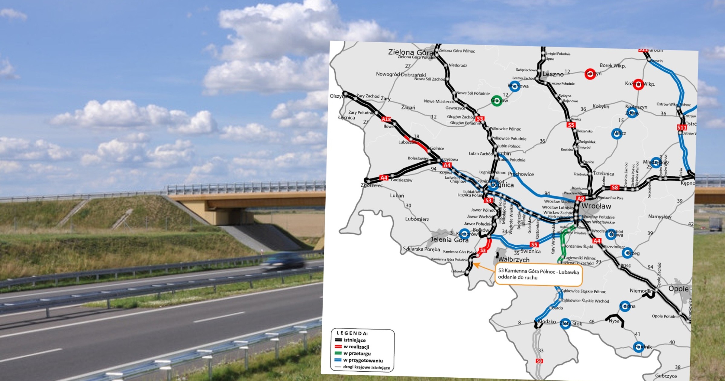 Kierowcy mogą już korzystać z nowego odcinka drogi ekspresowej w południowo-zachodniej Polsce
