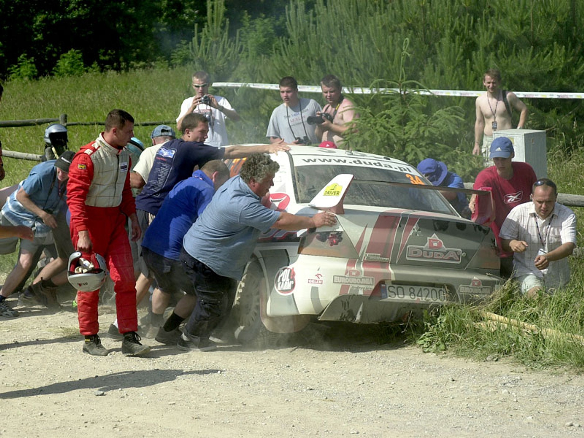 Rajd Polski 2007: wypadek Dudy, kurz i emocje (fotogaleria)