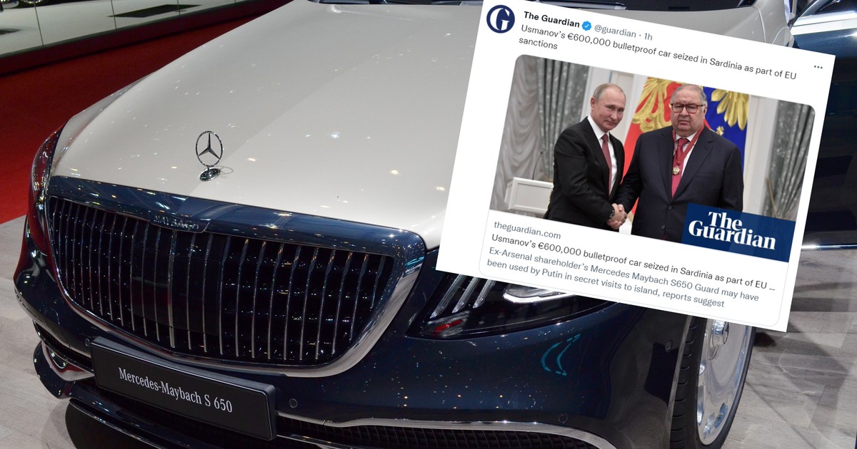 Kuloodporny Mercedes-Maybach wart 600 tys. skonfiskowany (screen: Twitter/guardian)