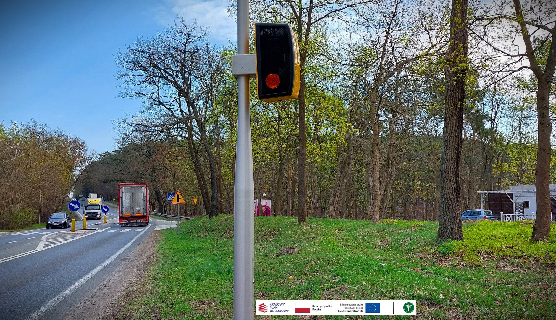 Fotoradar w m. Grabina (woj. mazowieckie) na DK60