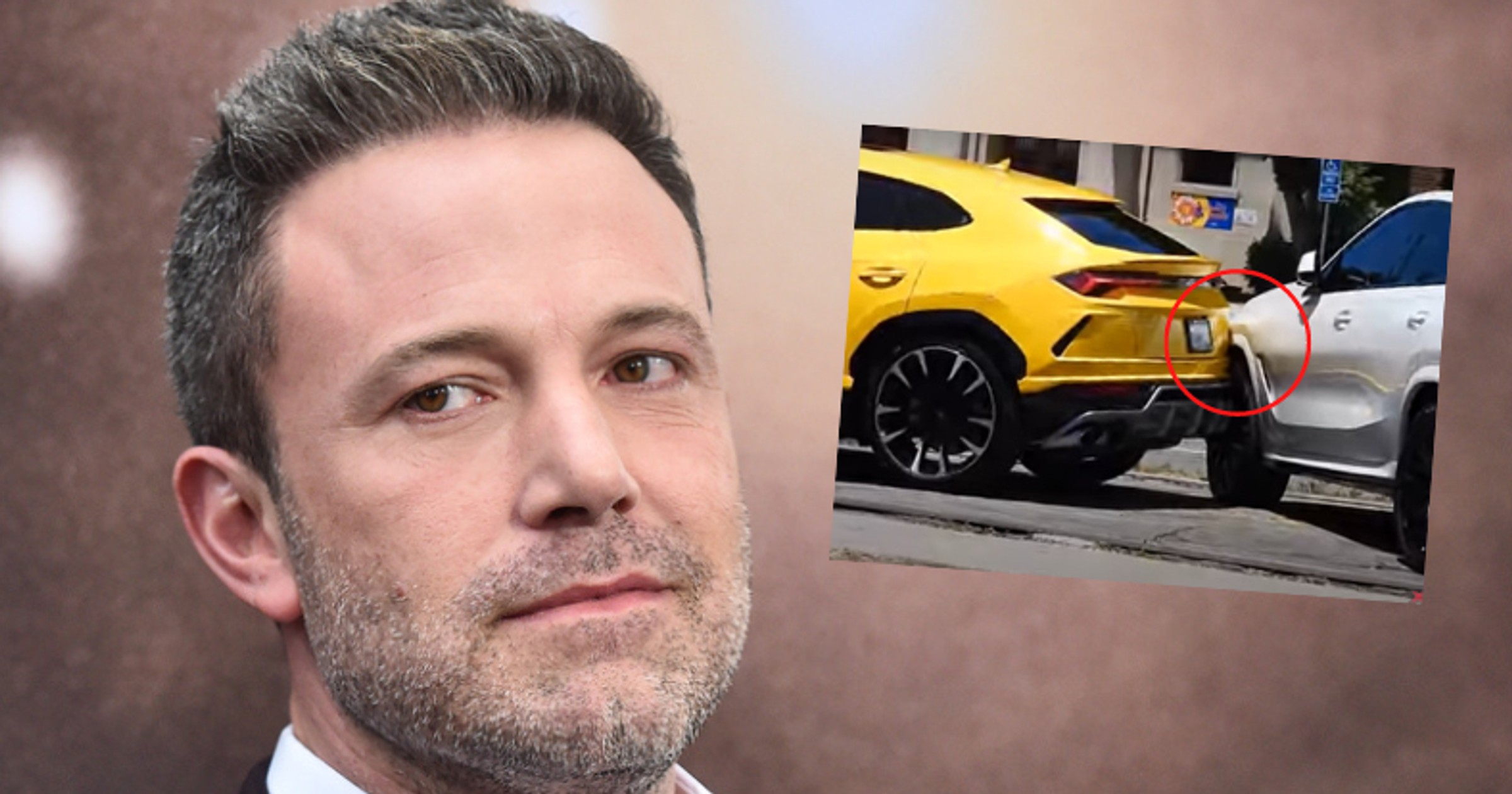 Ben Affleck pozwolił 10-letniemu synowi wsiąść za kierownicę Lamborghini Ursusa, ale tego się nie spodziewał (Screen: YouTube/x17online)