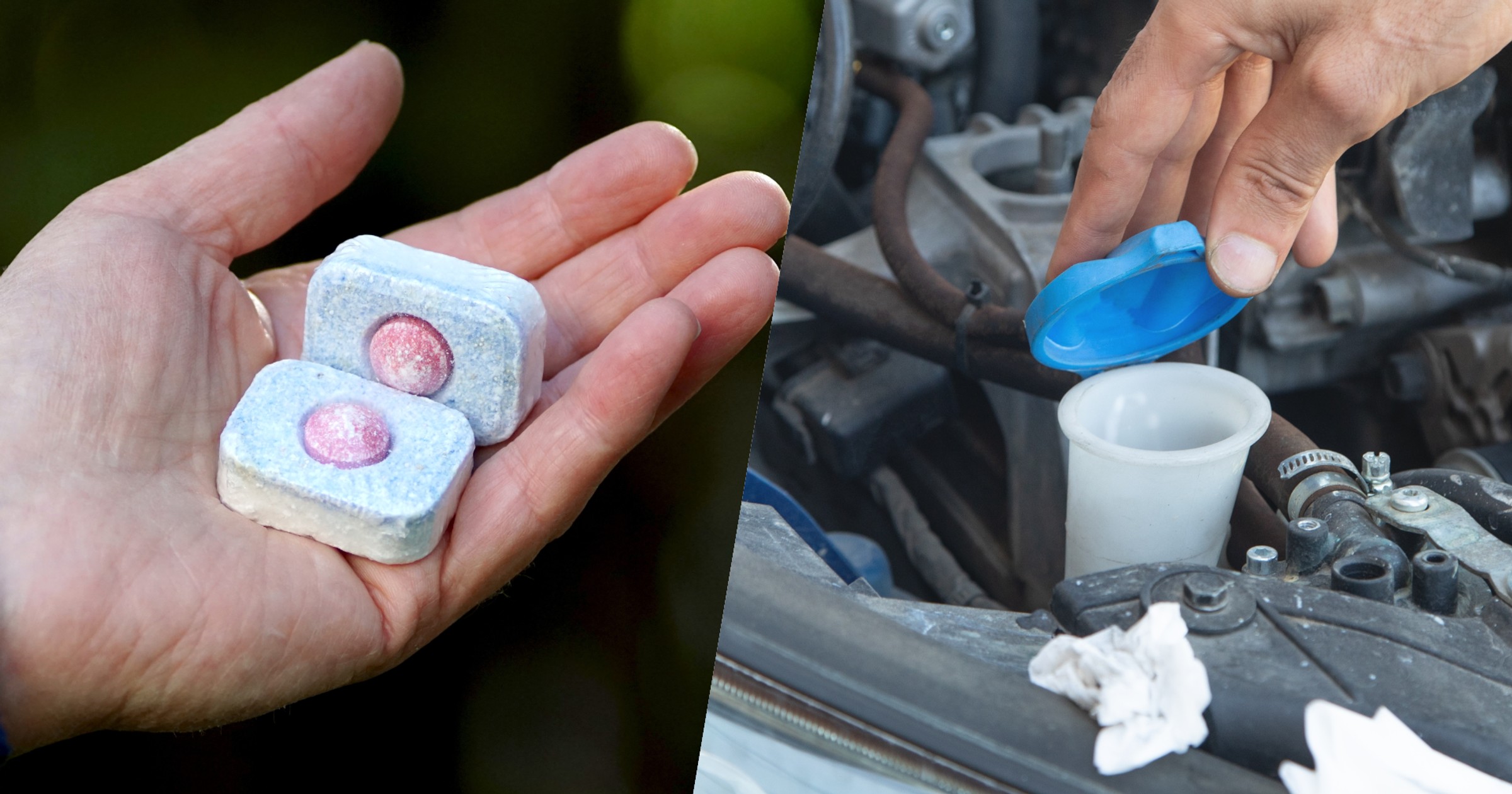 Płyn do spryskiwaczy z tabletek do zmywarki? Wyjaśniamy, dlaczego to kiepski pomysł