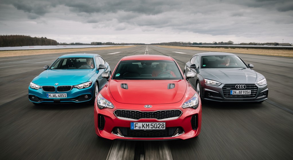 Atak na klasę premium - Audi A5, BMW serii 4 i Kia Stinger