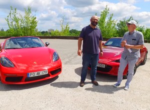 Auta bez ściemy - Porsche Boxster T kontra Mazda MX-5 RF