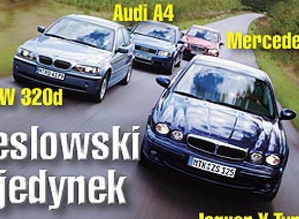 Audi A4 1.9 TDI, BMW 320d, Jaguar X-Type 2.0D, Mercedes C 200 CDI - Dieslowski pojedynek