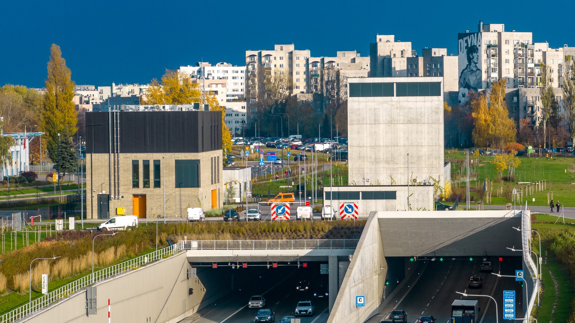 S2 POW, tunel pod Ursynowem i budynek Centrum Zarządzania Tunelem