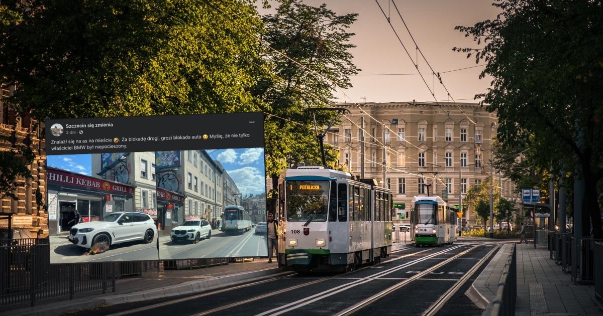 Kierowca BMW zablokował tramwajowi przejazd. Musiała interweniować straż miejska