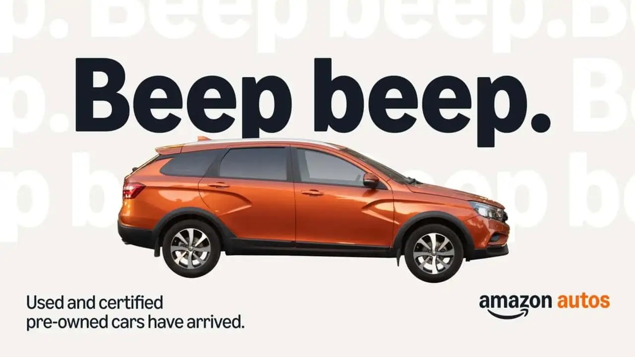 Łada na bannerze reklamowym Amazona