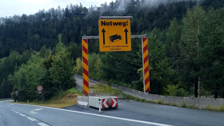 Rampa do awaryjnego hamowania ciężarówek