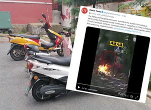 Wybuchł skuter elektryczny. Dwie osoby są w stanie krytycznym