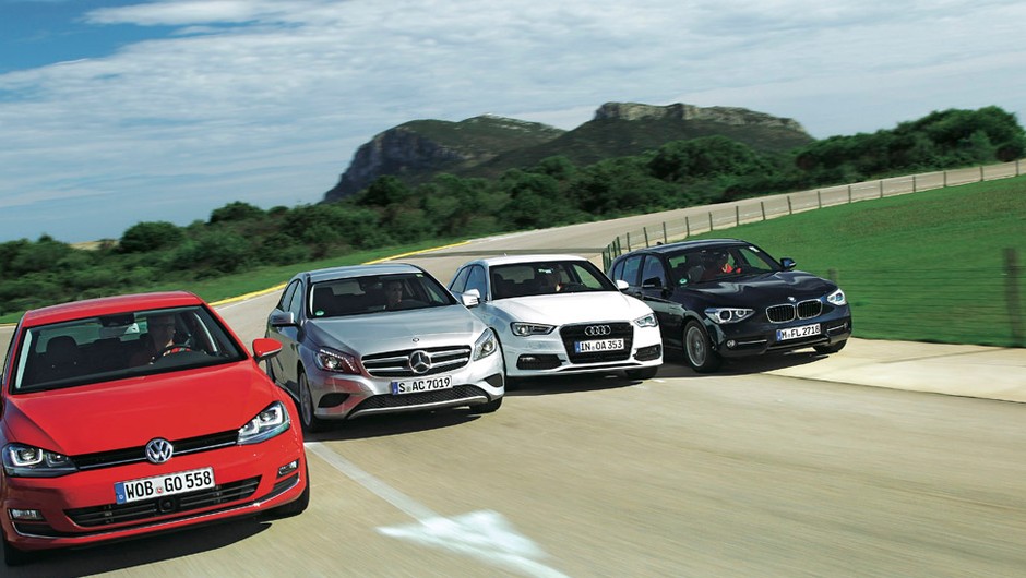 Volkswagen Golf kontra Audi A3, BMW serii 1 i Mercedes klasy A: pojedynek w pierwszej lidze