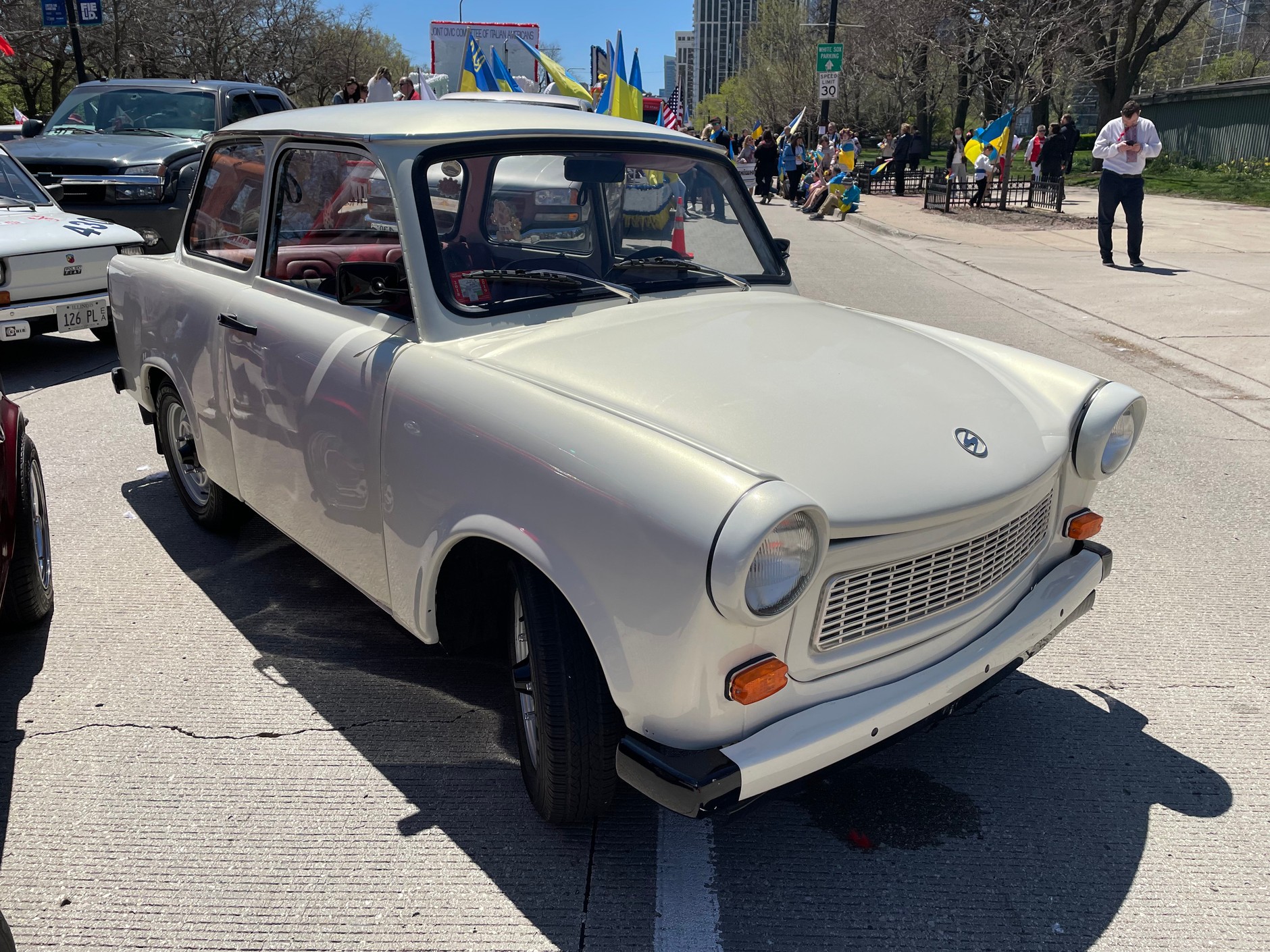 Auta PRL w Chicago na paradzie