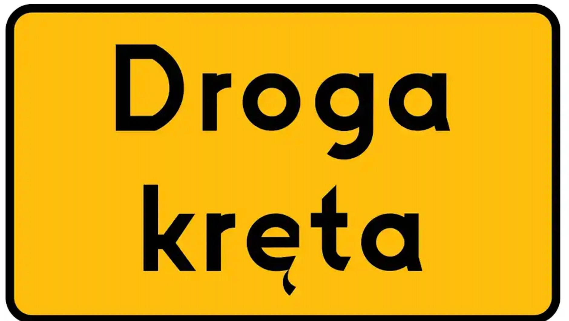 Tabliczka T-5 Droga kręta